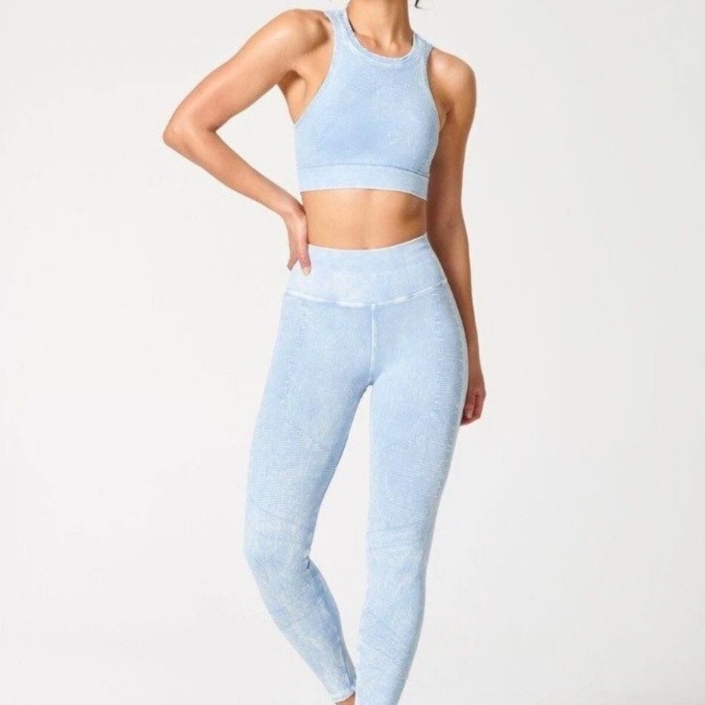NUX One By One Moto Legging & Bra Mineral Wash